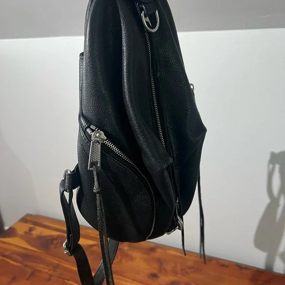 Black Leather Women's Backpack - Picture 9 of 9